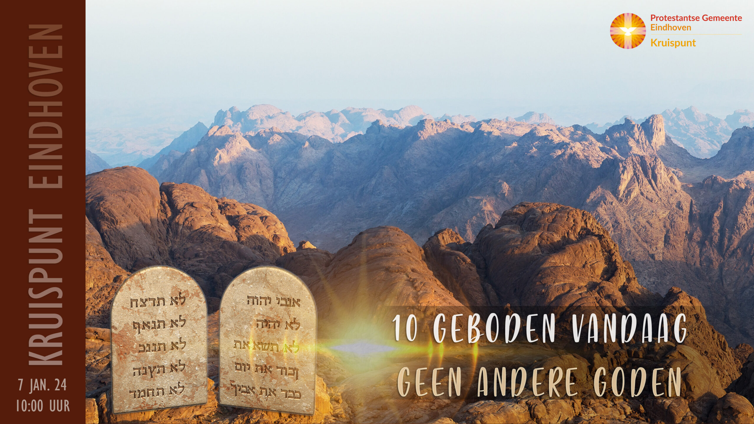 Kerkdienst over de 10 Geboden vandaag - Geen andere goden.