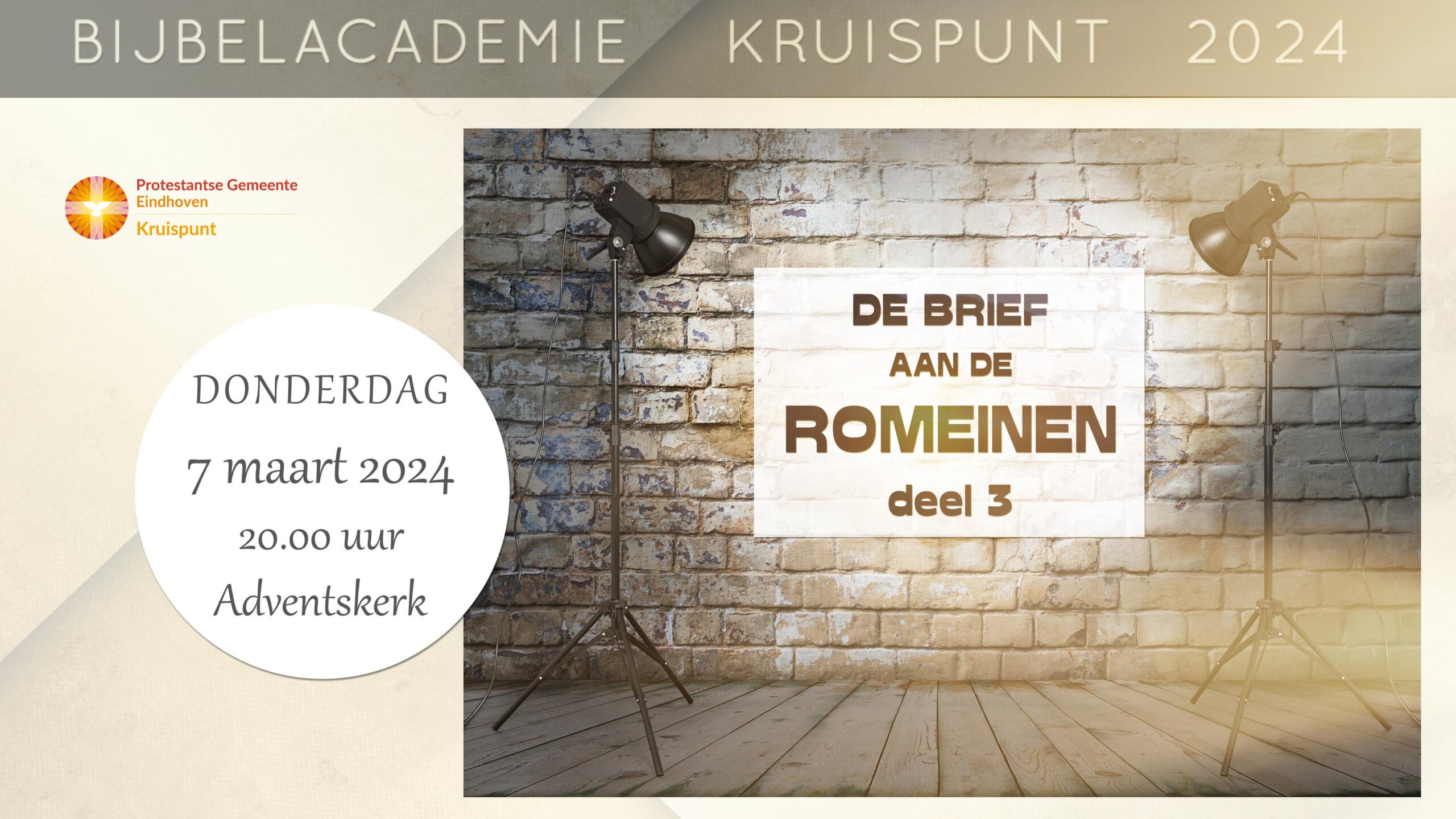 Bijbelacademie 7 maart 2024. De brief aan de Romeinen, deel 3.