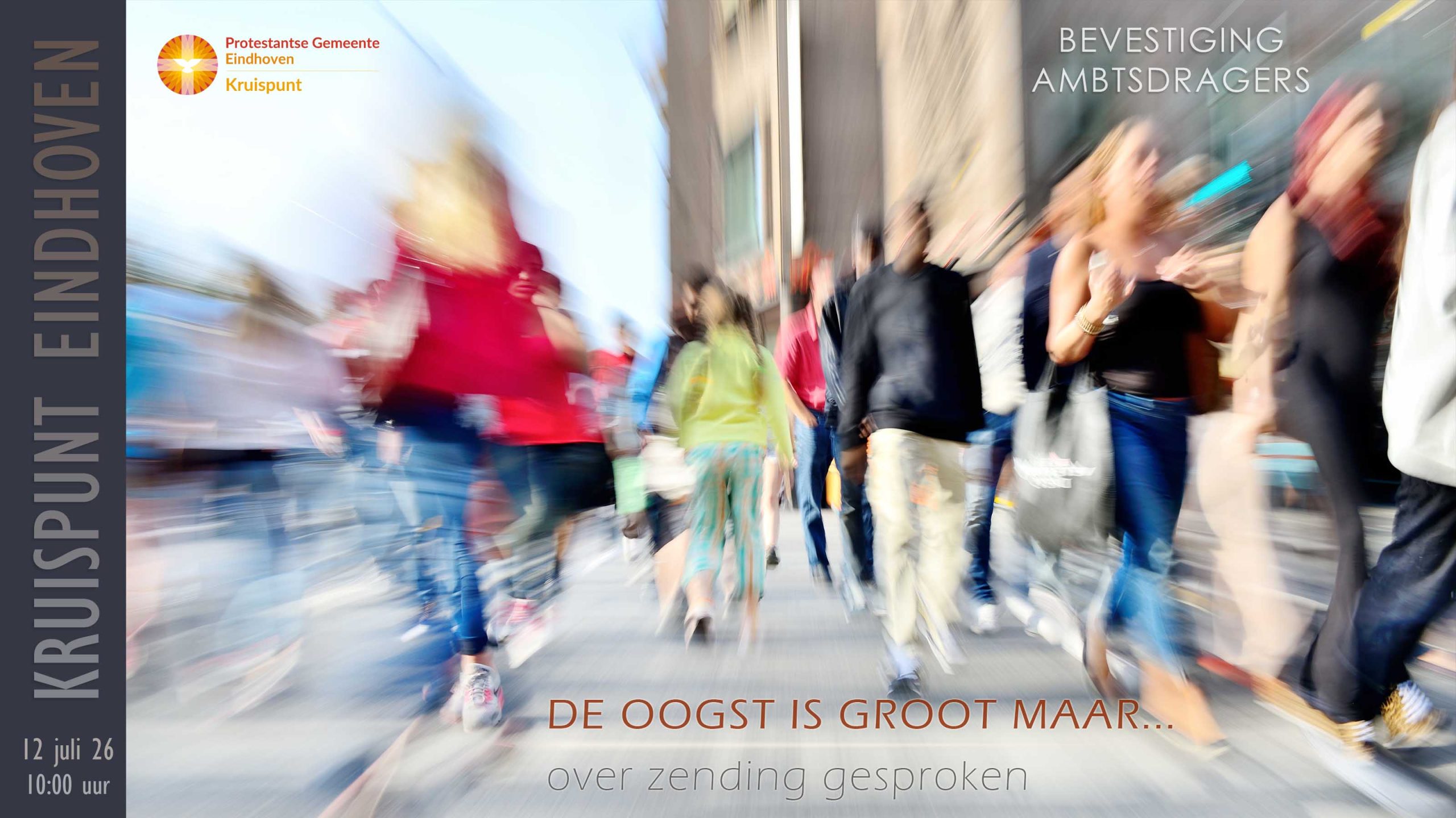 Kerkdienst 12 juli om 10:00. De oogst is groot maar... Over zending gesproken.